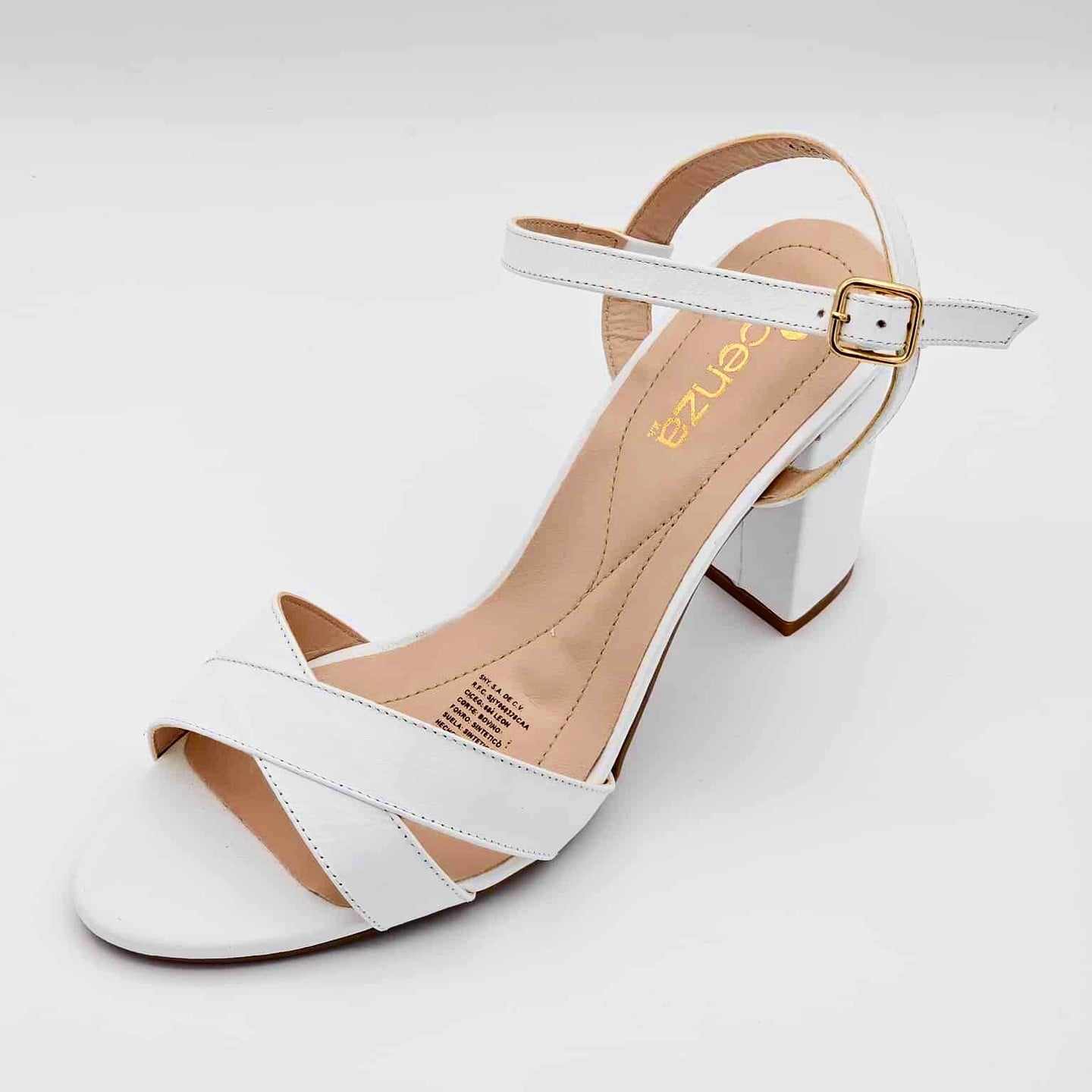 Zapatilla Blanca con Tiras Cruzadas - V6561