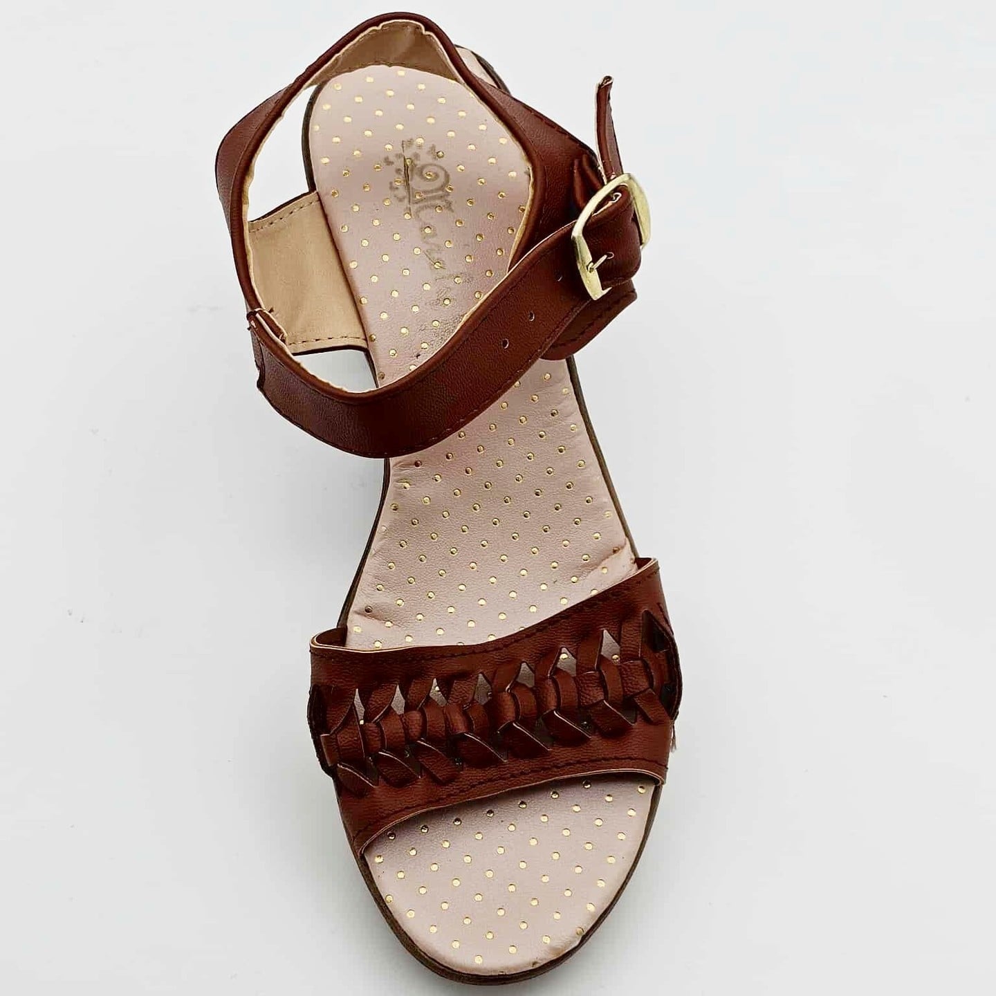 Sandalia con Tacon Corto Color Cafe | M04906