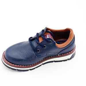 Zapatos Oxford para Niño en Azul Marino y Café - C082925