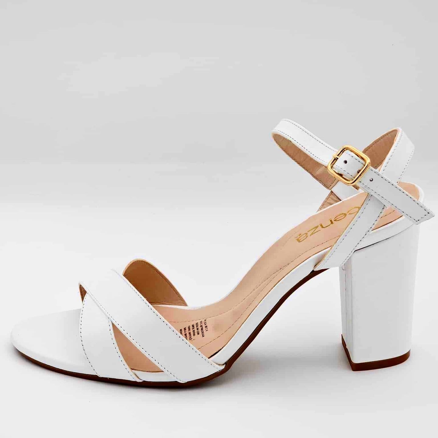 Zapatilla Blanca con Tiras Cruzadas - V6561