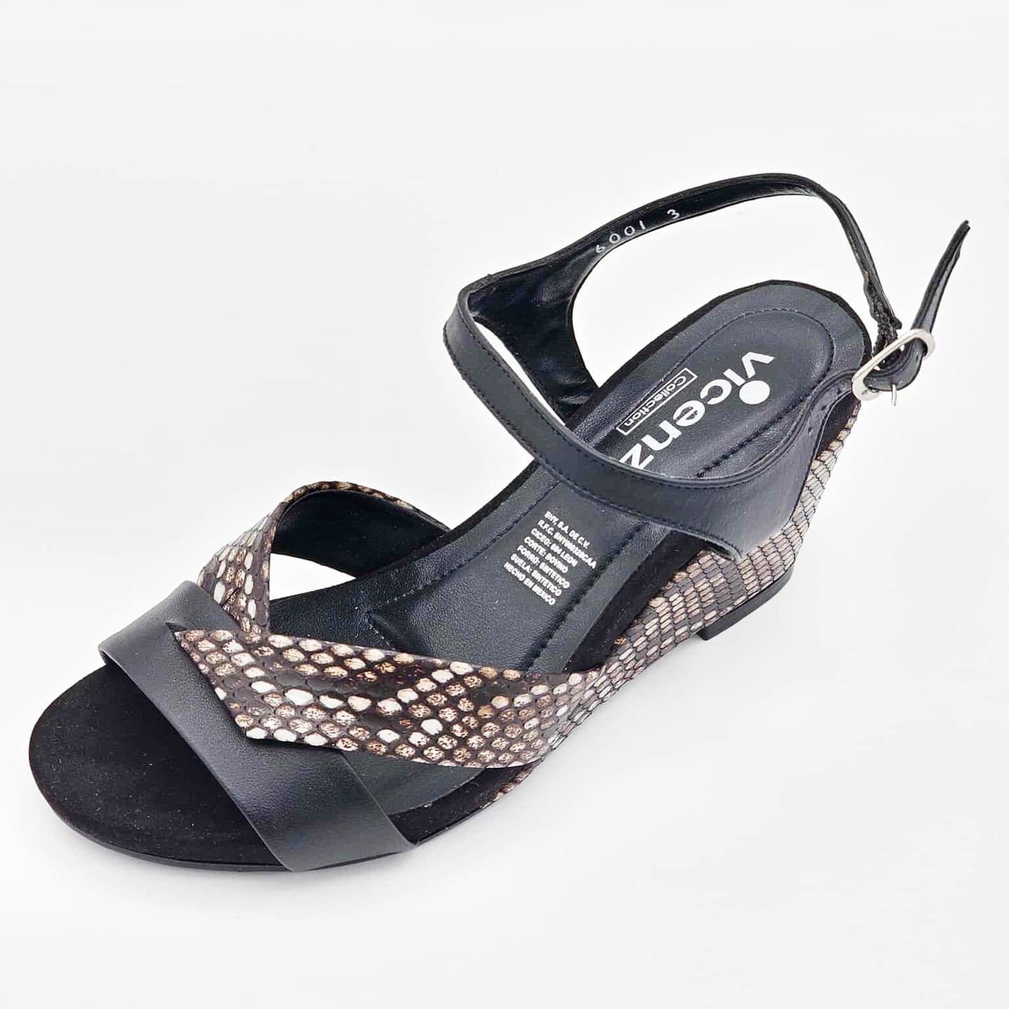 Sandalia para Mujer con Estampado de Serpiente | 6001
