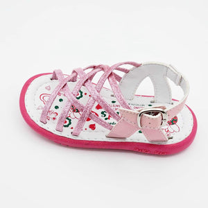 Sandalias para Niña de Tiras Brillantes en Rosa PK0829E7