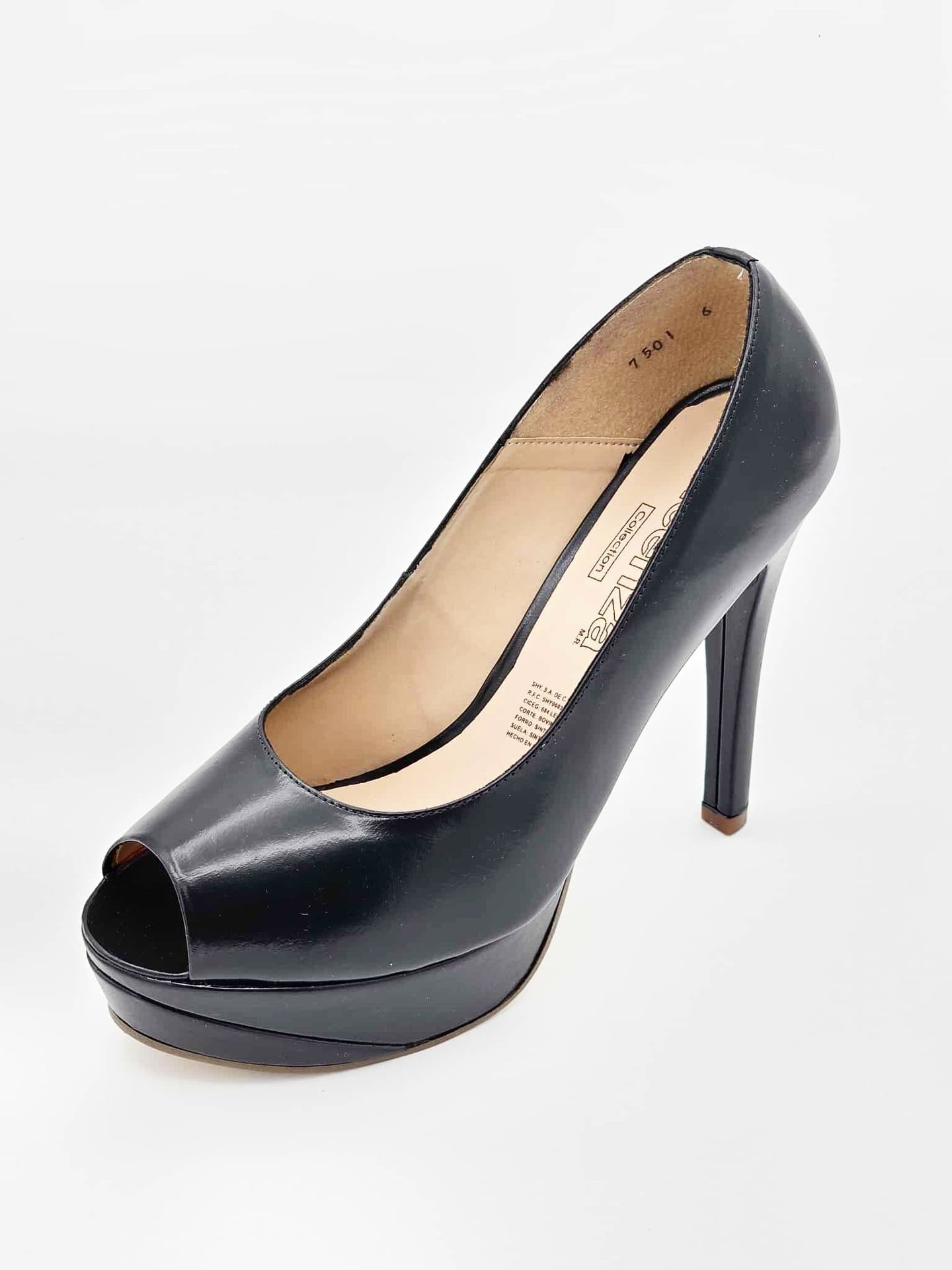 Zapato de Tacón de Plataforma y Punta Abierta | 7501
