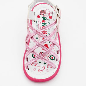 Sandalias para Niña de Tiras Brillantes en Rosa PK0829E7