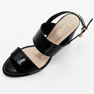 Zapatilla Negra Tacón Redondo | V7205