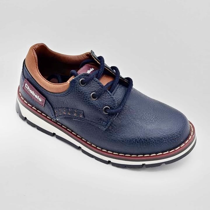 Zapatos Oxford para Niño en Azul Marino y Café - C082925