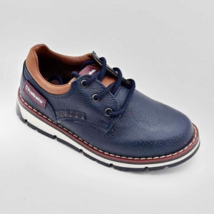 Zapatos Oxford para Niño en Azul Marino y Café - C082925